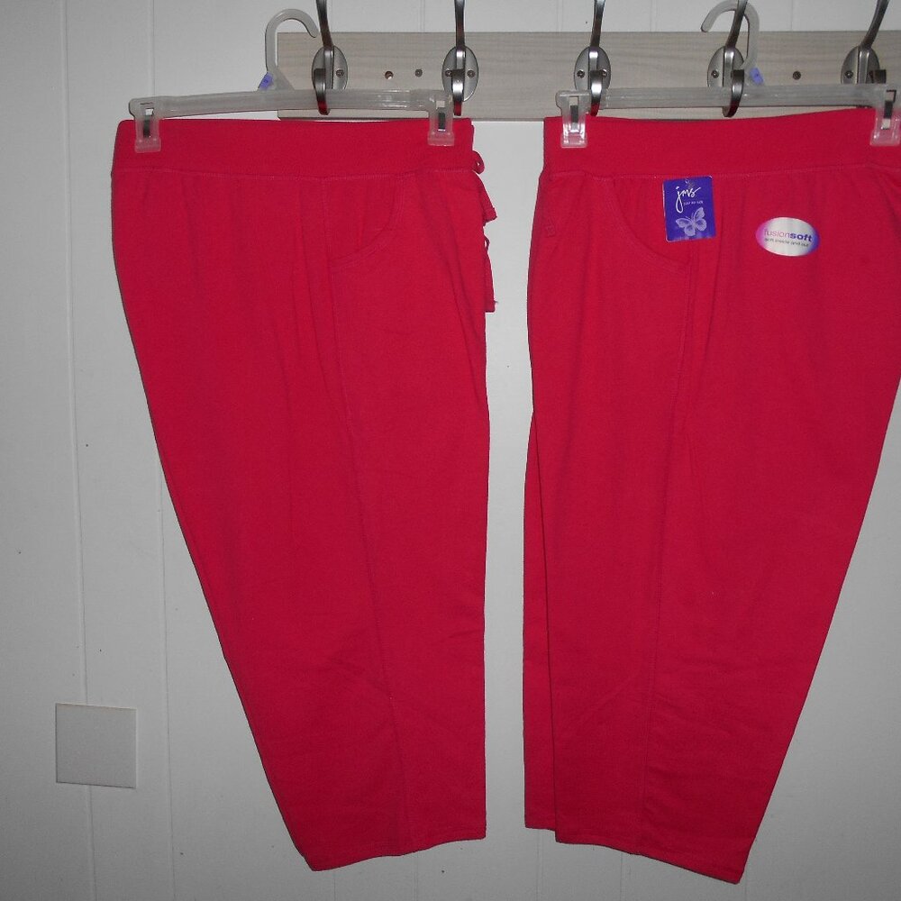 Two Pair "Just My Size"  2X  Pink Capri Pants  New with Tags
